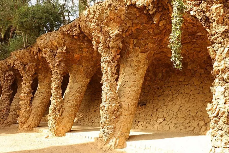 Park Guell is one of the most famous Gaudi sights in Barcelona