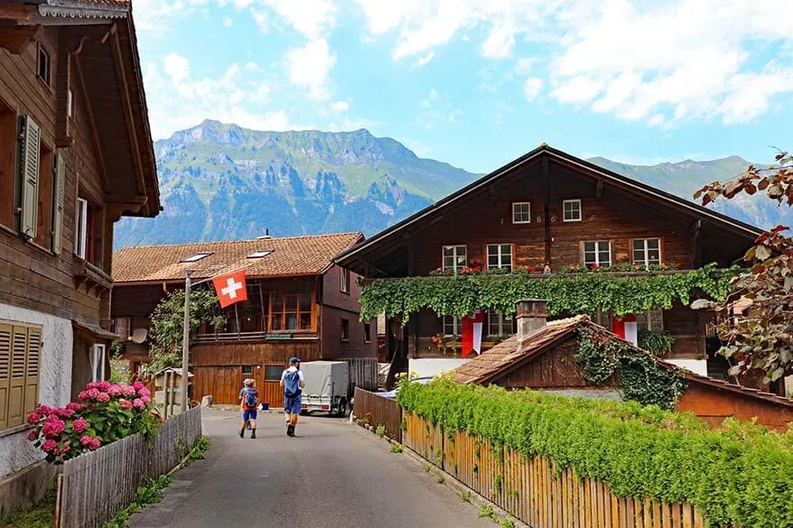 Picturesque village of Iseltwald on Lake Brienz - great place to see when visiting Interlaken