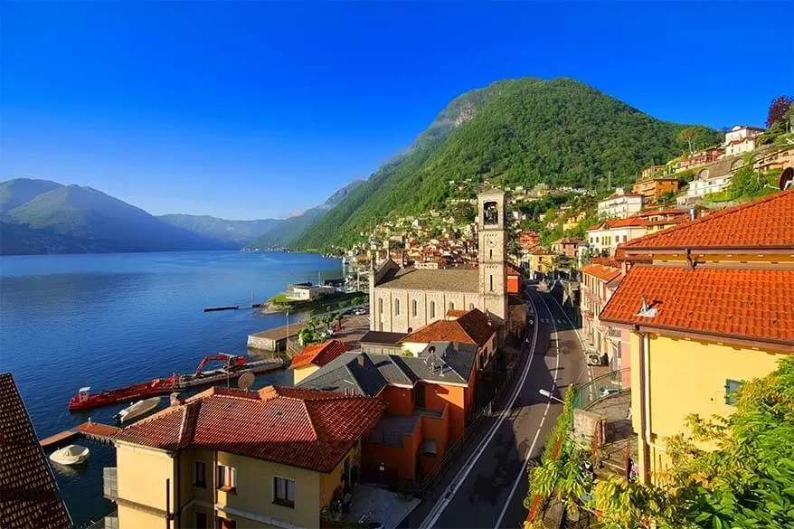 Argegno village in Lake Como Italy