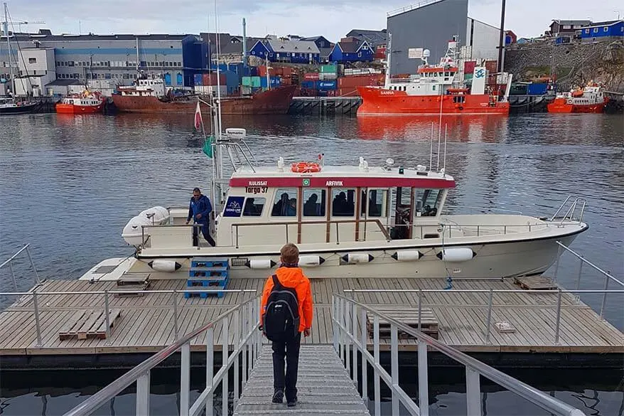 Boat from Ilulissat to Qeqertarsuaq in Greenland