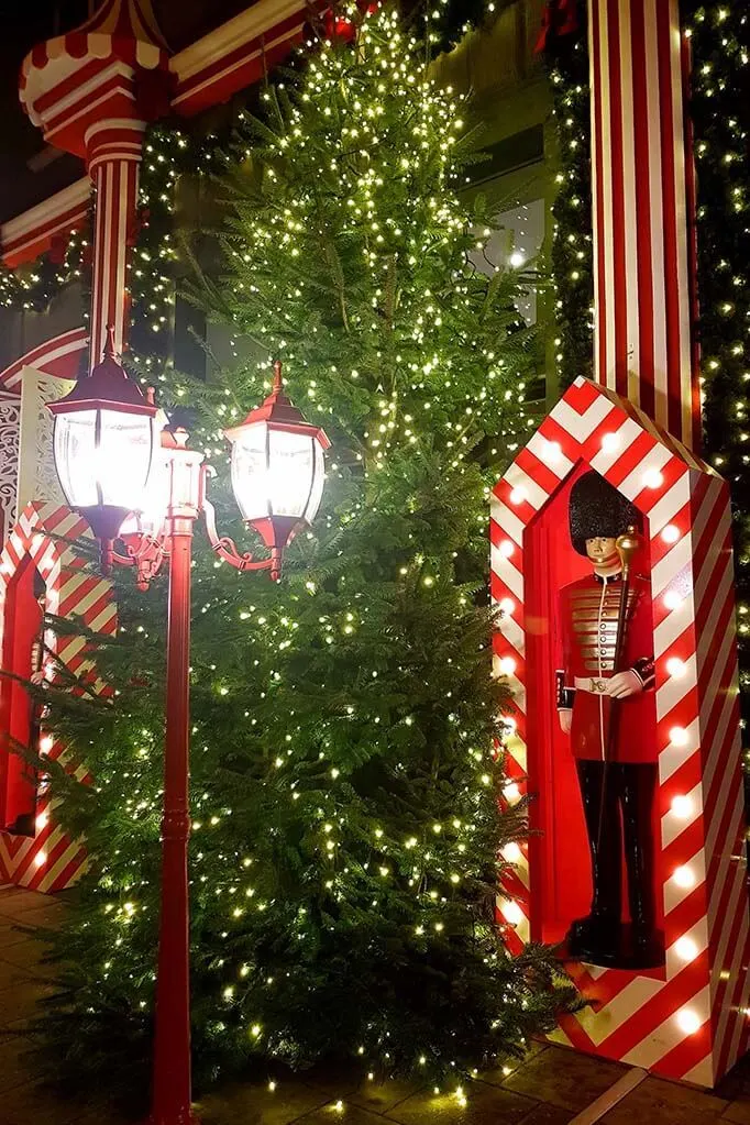 Christmas decorations in Vilnius old town, Lithuania