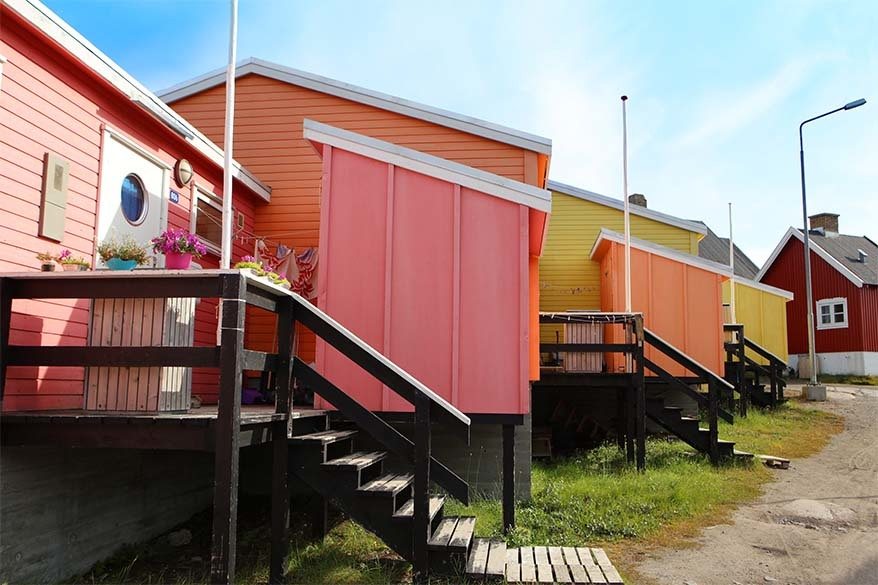 Colorful houses in Qeqertarsuaq Greenland