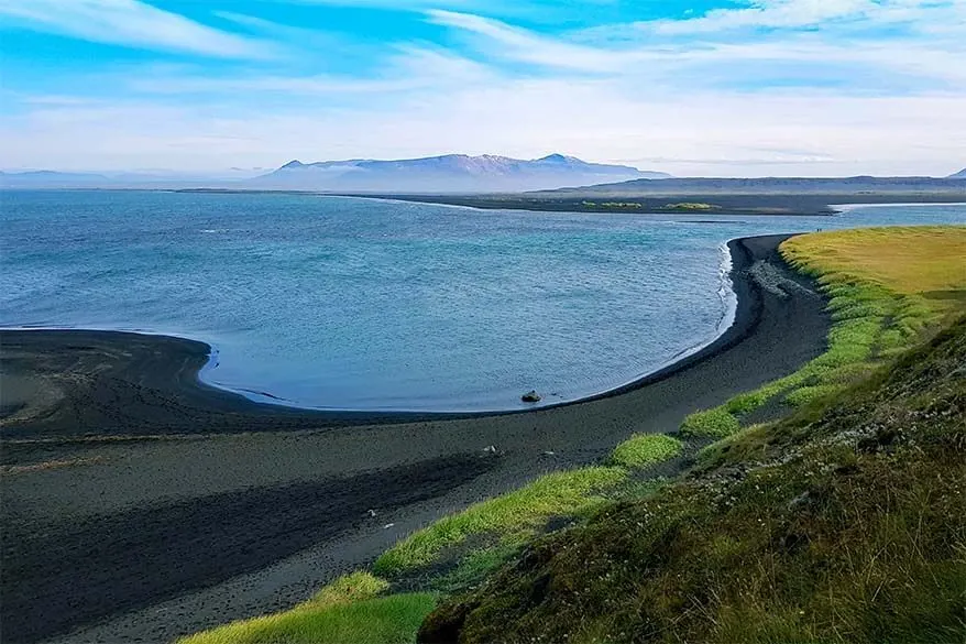 Hvitsekur beach in Iceland