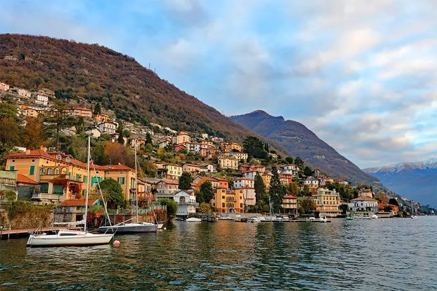 Moltrasio town in Lake Como, Italy