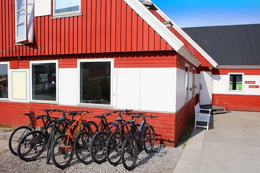 Mountain bikes for rent at Hotel Disko Island in Qeqertarsuaq