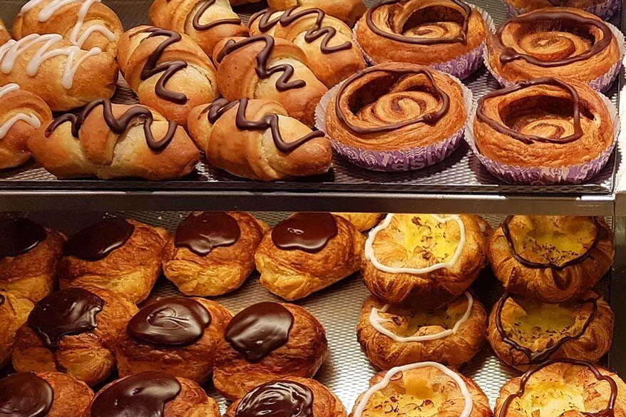 Pastry for sale at the supermarket in Qeqertarsuaq, Greenland