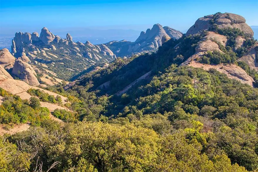 Views from the peak of Sant Jeroni in Montserrat