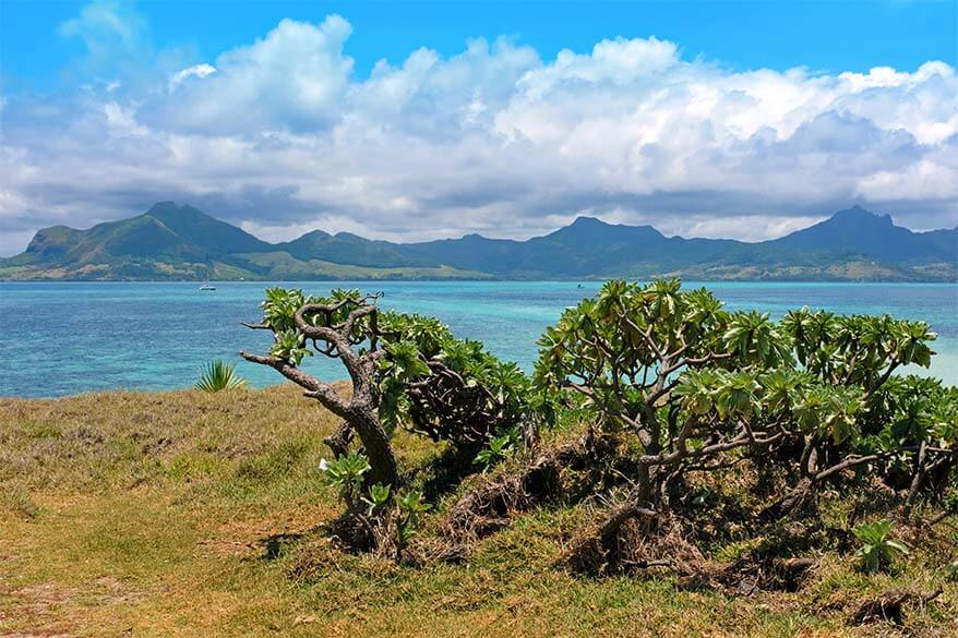 Scenery on Mauritius catamaran cruise and day tour to Ile aux Cerfs