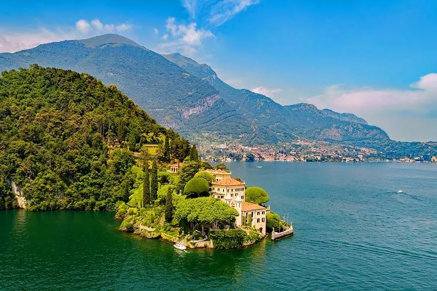 Villa Balbianello at Lake Como in Italy