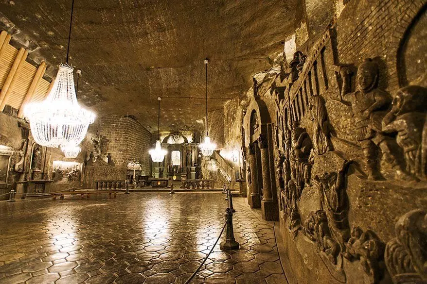 Chapel of St Kinga at Wieliczka Salt Mines near Krakow in Poland