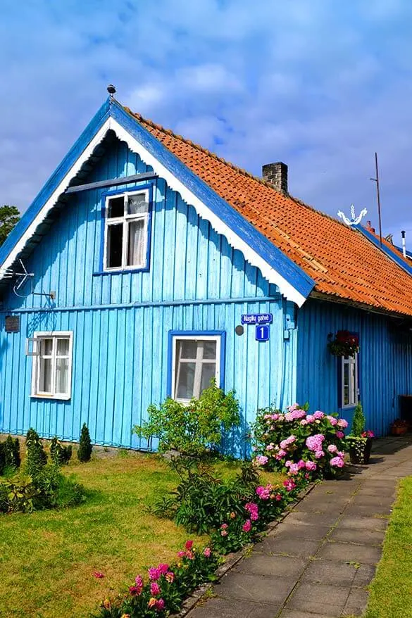 Colorful old house in Nida Lithuania
