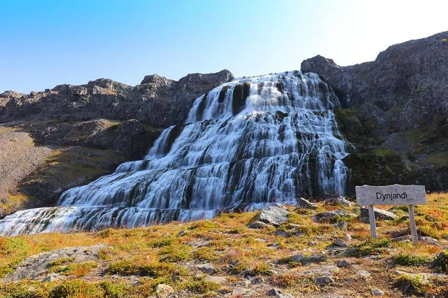 Dynjandi waterfall - one of the most beautiful places in Iceland