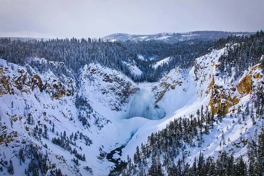 Grand Canyon of Yellowstone in winter