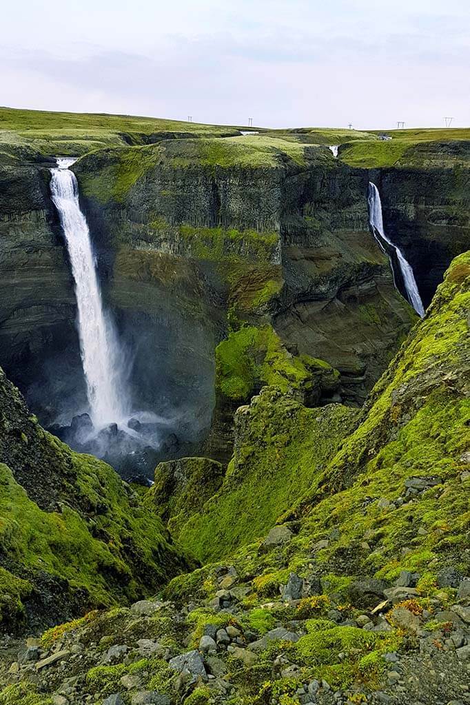 Haifoss and Granni waterfalls in Iceland