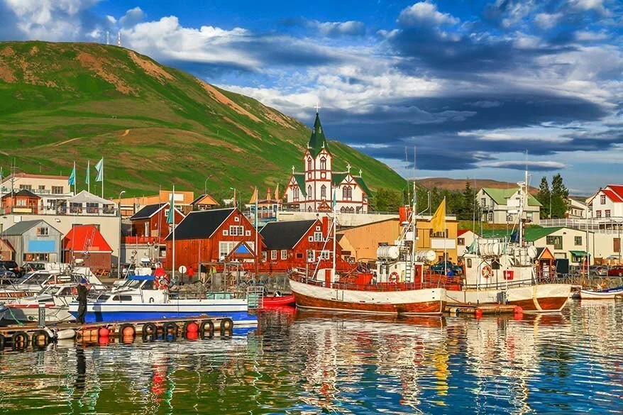 Husavik town in North Iceland