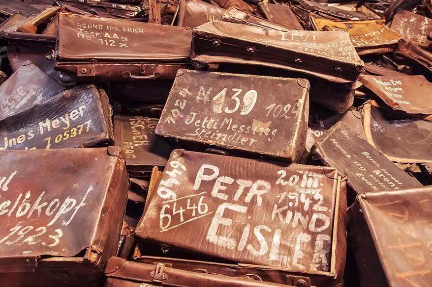 Luggage of Nazi victims at Auschwitz concentration camp
