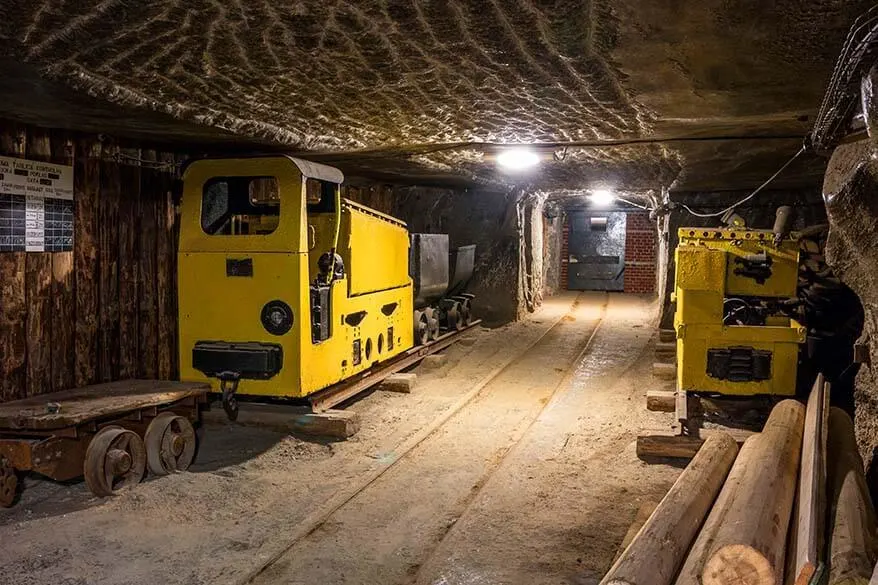 Old mining equipment at Wieliczka Salt Mines