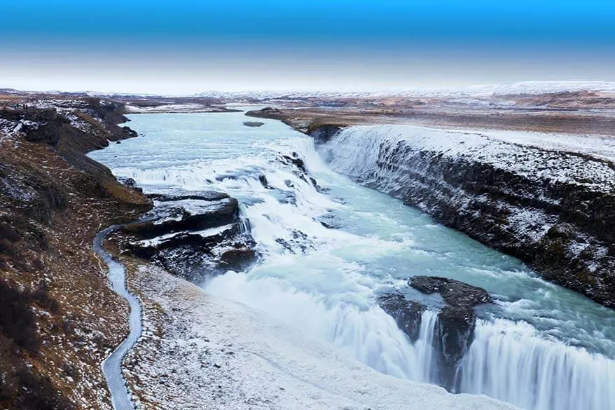 Places to visit in Iceland - Gullfoss waterfall