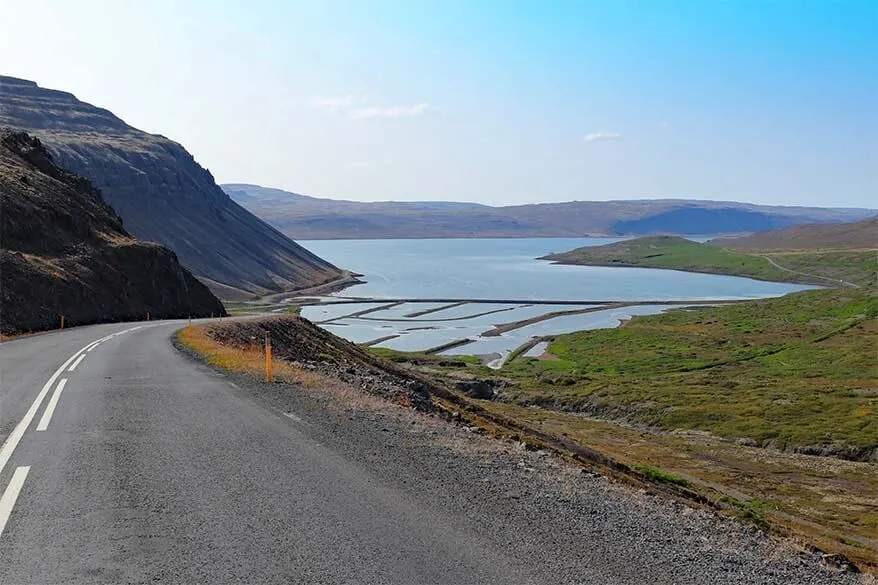 Road 62 on the Westfjords in Iceland