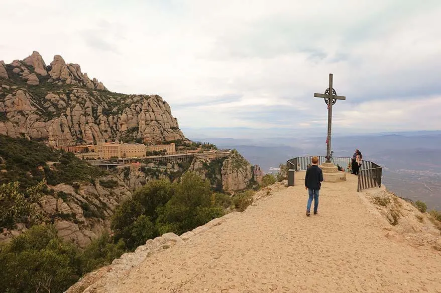 St Michael's Cross - best view of Montserrat Monastery