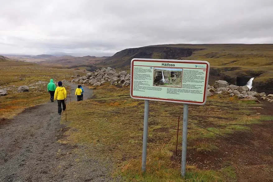 This path leads to the best viewpoint of Haifoss