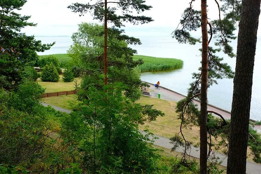 View on the Curonian Lagoon from Thomas Mann house in Nida
