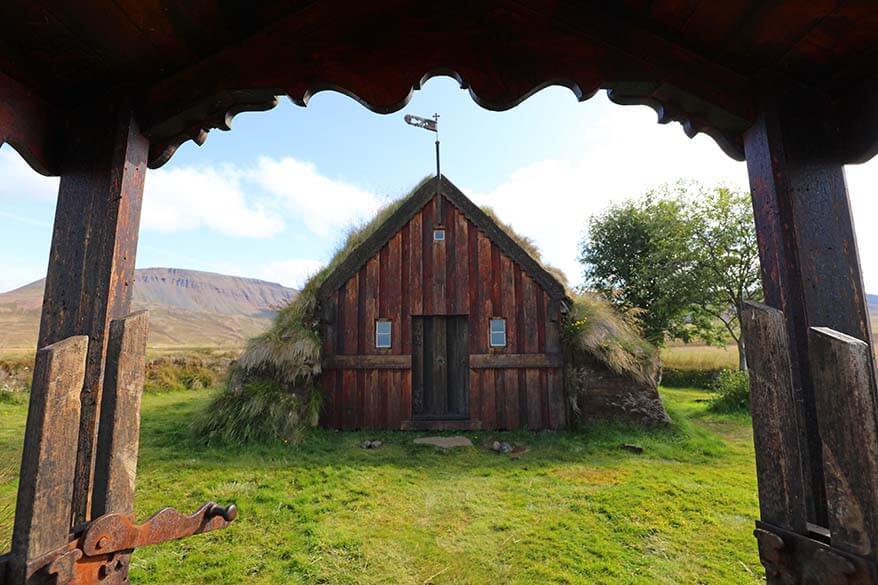 Grafarkirkja turf church in Iceland