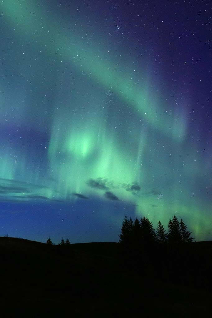 Las auroras boreales en Islandia