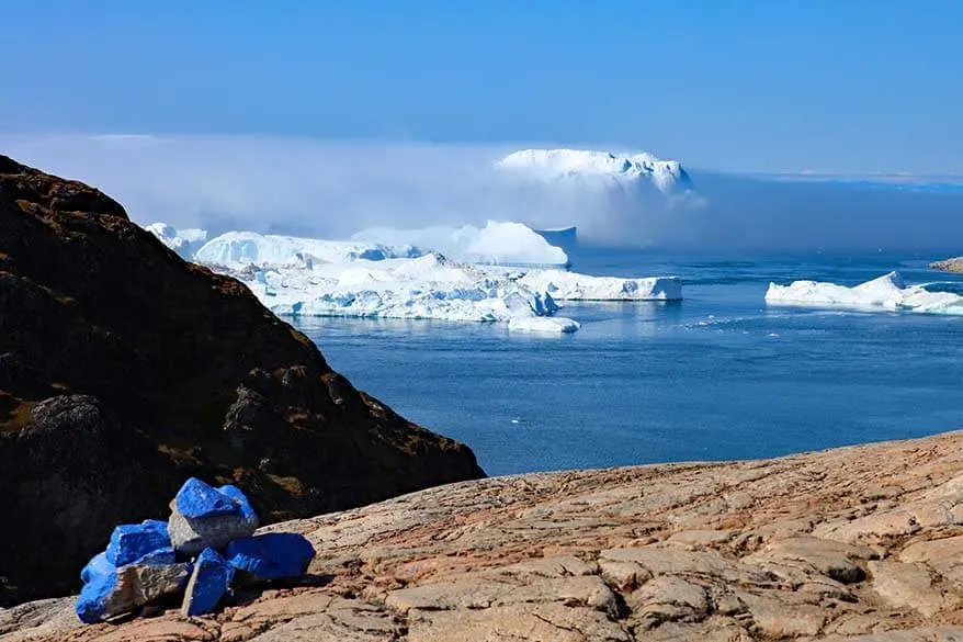 Blue Route hiking trail at Kangia Ilulissat Icefjord