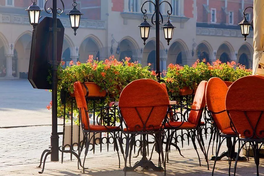 Cafe on Krakow Main Square