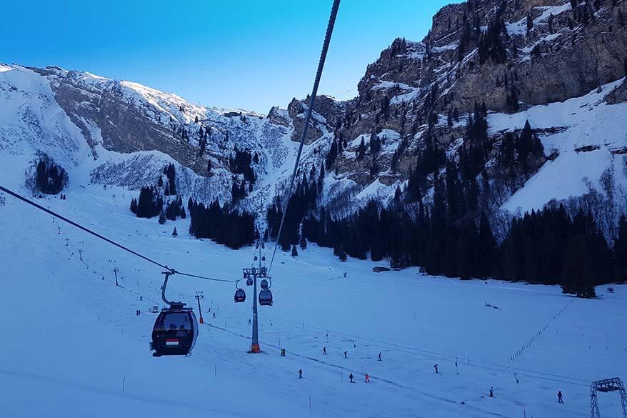 Gerschnialp ski area for beginners in Engelberg