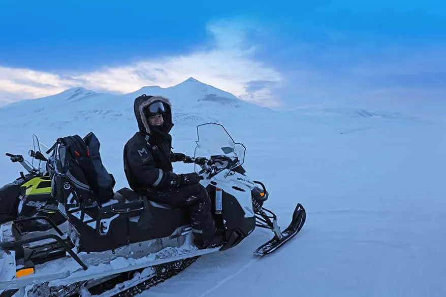 Jurga snowmobiling in Svalbard