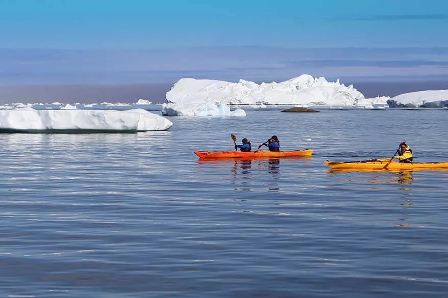 Kayaking in Ilulissat