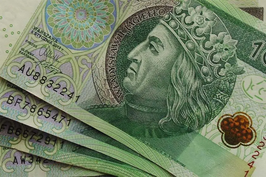 Zloty polaco: cambiar dinero y dar propinas en Polonia