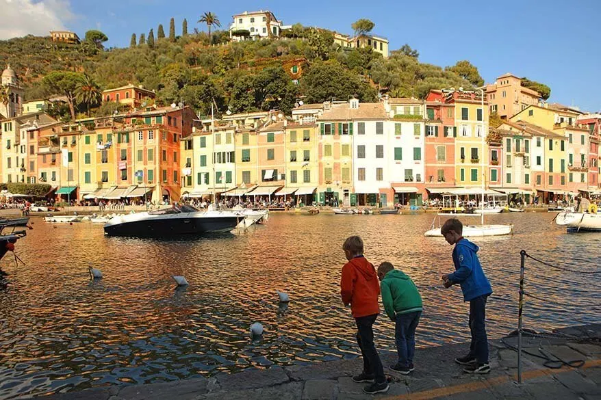 Portofino in Italy with kids