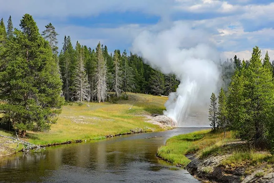 Riverside Geyser in Yellowstone