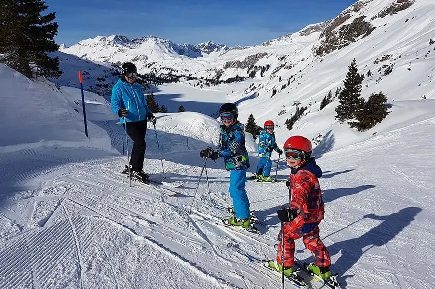Skiing in Engelberg with young children