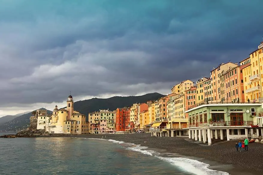 Stormy weather in Camogli Italy in November