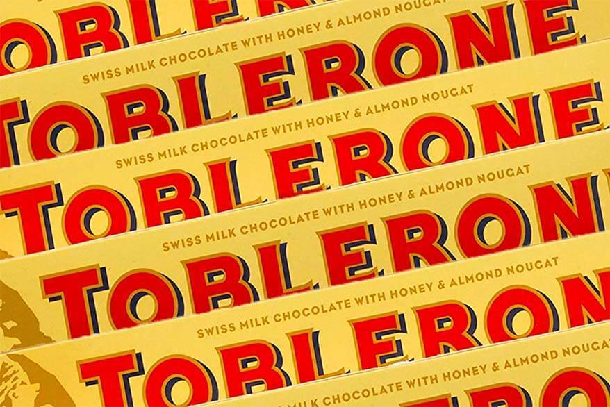 Swiss Toblerone chocolate