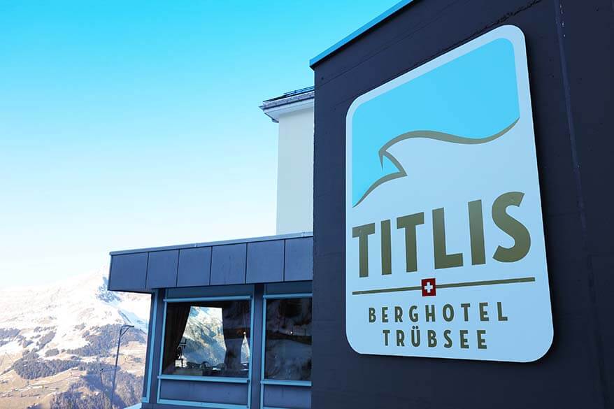 Titlis Berghotel Trubsee sign