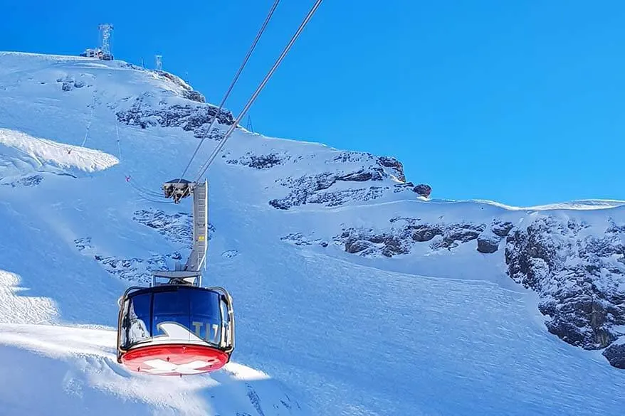 Titlis Rotair - revolving cable car to the top of Mount Titlis in Switzerland