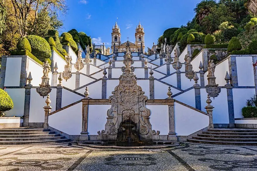 Bom Jesus do Monte in Braga town in Portugal