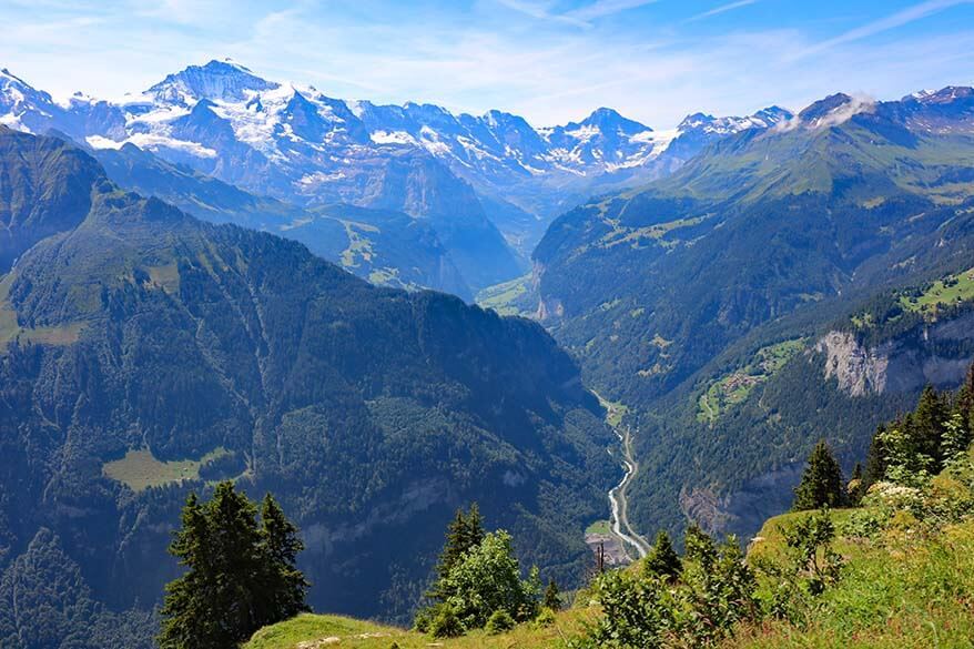 Lauterbrunnen valley as seen from Schynige Platte