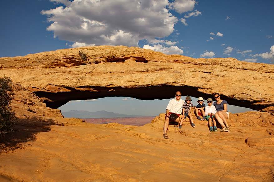 Mesa Arch with kids
