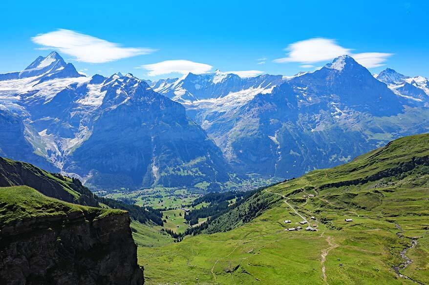 Mountain panorama seen from Bachalpsee Hike