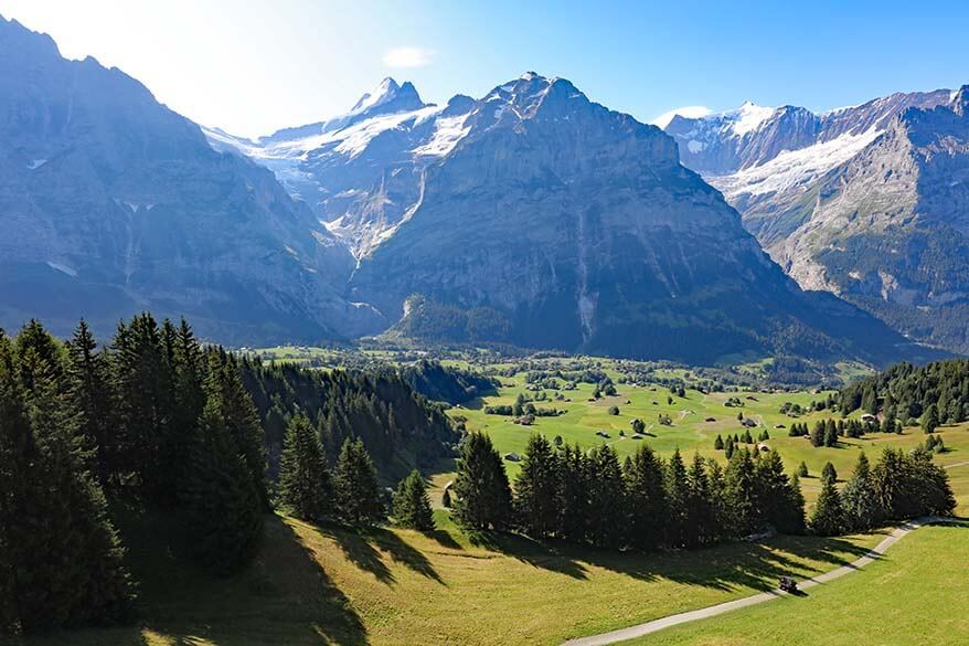 Mountain views from Grindelwald-First cable car