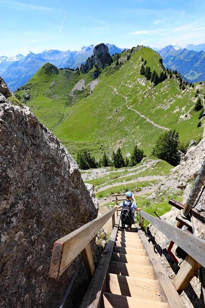 Staircase at Oberberghorn viewpoint