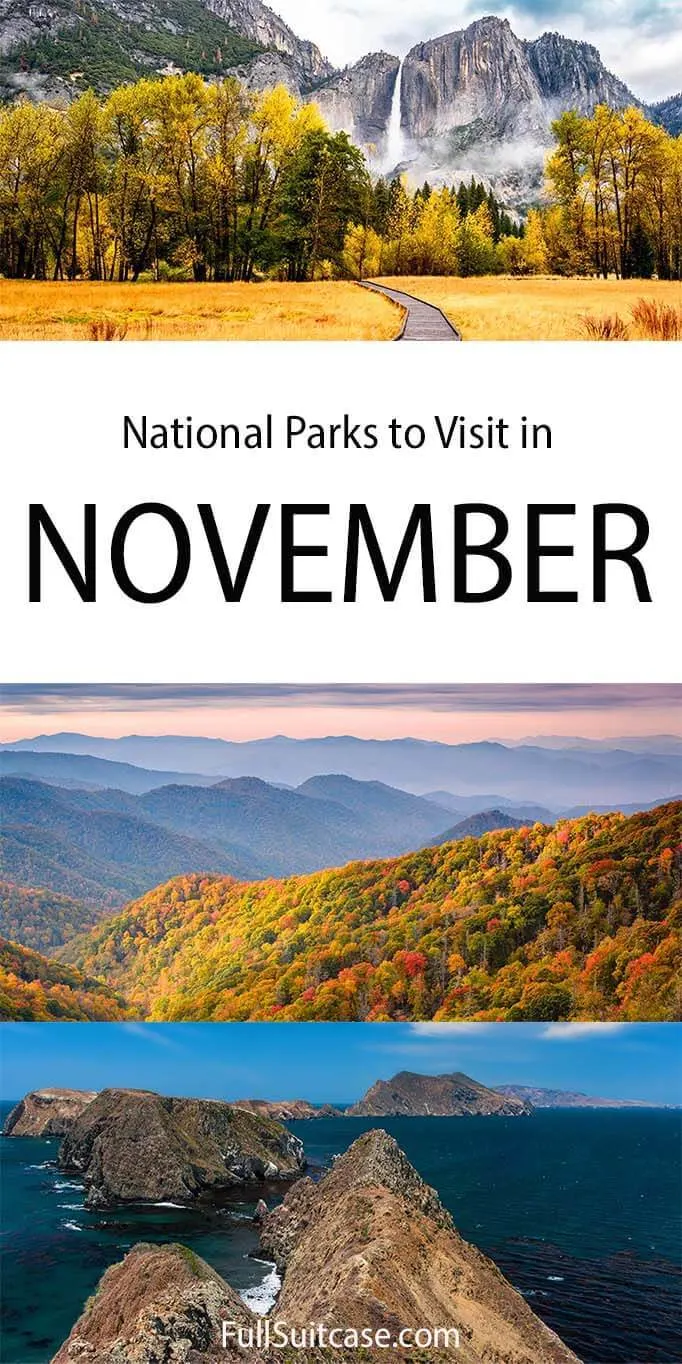 USA National Parks to visit in November