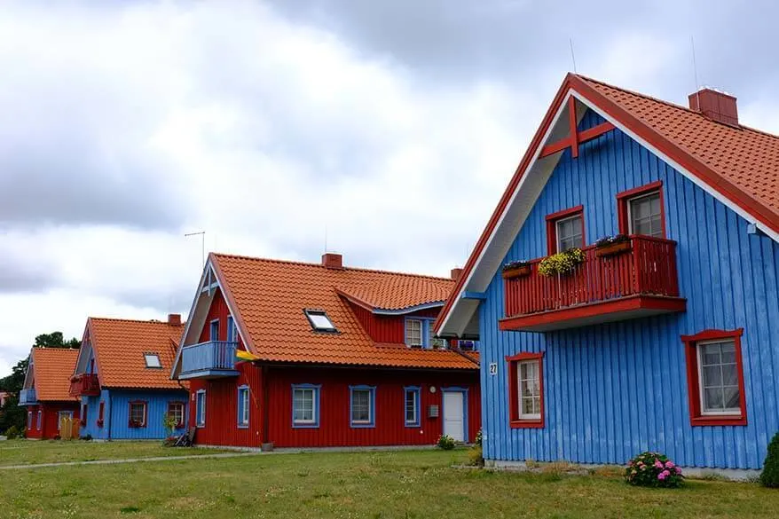 Colorful houses in Nida, Lithuania