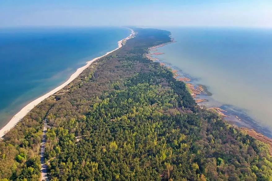 Curonian Spit aerial view